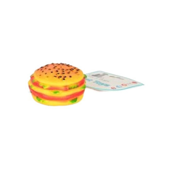 Pet Hamburger Sesli Vinil Köpek Oyuncağı 8 x 4 cm