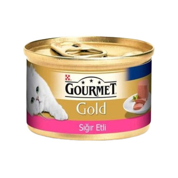 Gold Kıyılmış Sığır Etli Kedi Konservesi 85 gr  24 Adet