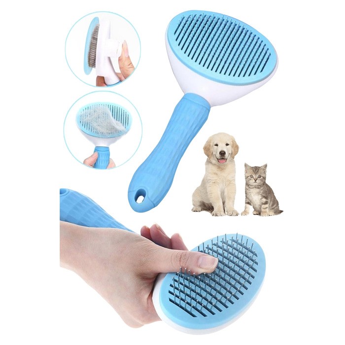 Kedi Fırça Ve Tarağı Kıl Tüy Toplama Basmalı Silikon Saplı Kedi Köpek Tüy Toplayıcı Tarak