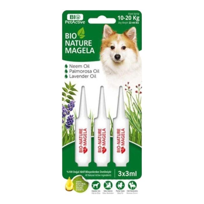 Bio Pet Active Köpek Tüy, Deri Bakımı, Parazit Damlası 10-20 Kg Kg 1,5 Ml 3 Adet
