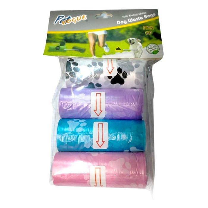 Keypet Pati Desenli Köpek Dışkı Toplama Poşeti 4 Adet