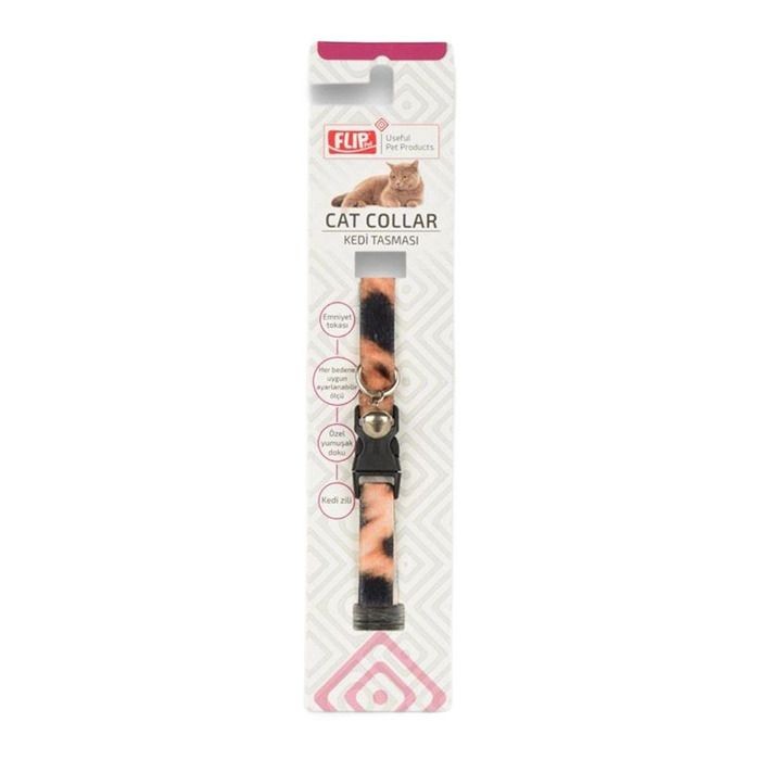 Leopar Desenli Kedi Boyun Tasması 25 cm