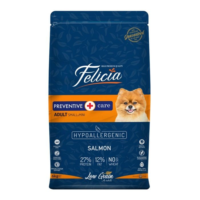 Felicia HypoAllergenic Somonlu Küçük Irk Düşük Tahıllı Adult Köpek Maması (6 kg)
