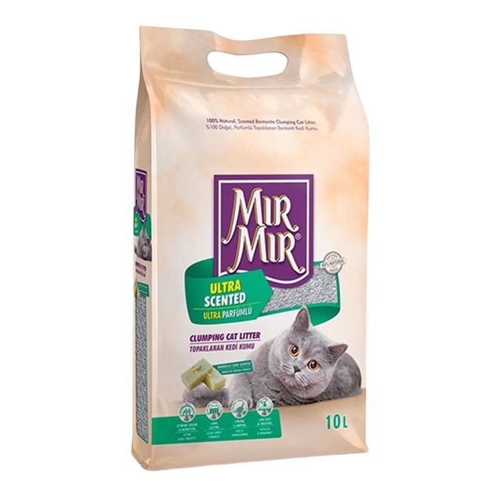 Mırmır Ultra Scented Marsilya Sabunlu Topaklanan Kedi Kumu 10 Lt