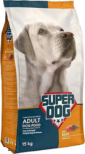 Süper Dog Biftekli Yetişkin Köpek Maması 15 Kg