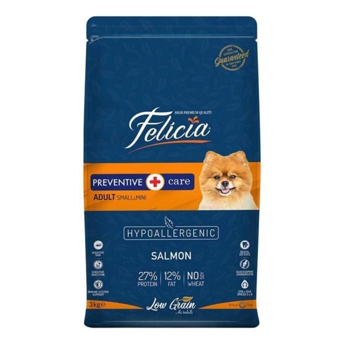 Az Tahıllı Yetişkin Somonlu Small /Mini HypoAllergenic Köpek Maması 3 Kg