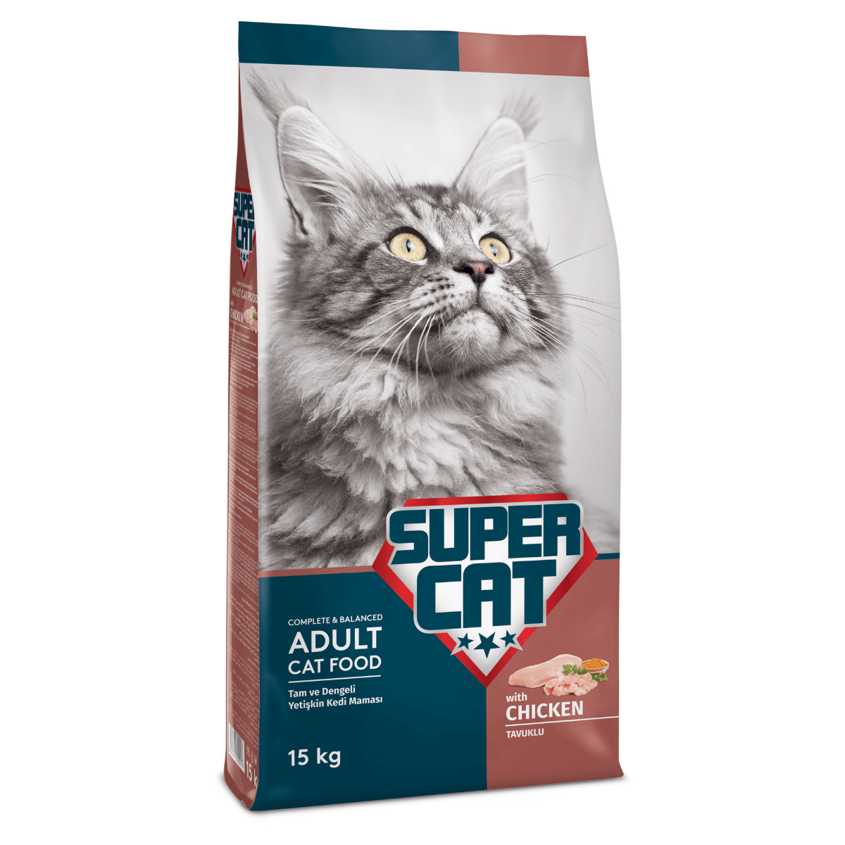 Süper Cat Tavuklu Yetişkin Kedi Maması 15 Kg