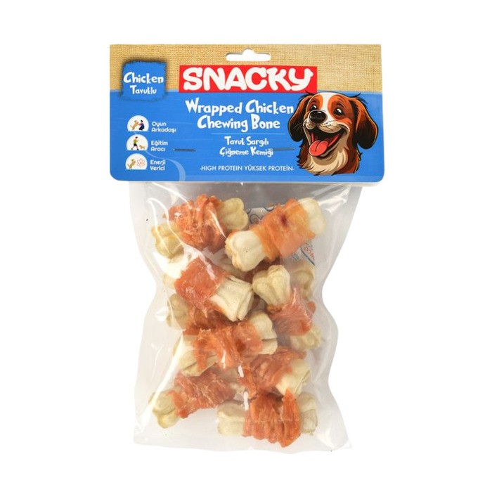Beyaz Tavuk Sargılı Köpek Ödülü 10'lu 5cm 120 Gr