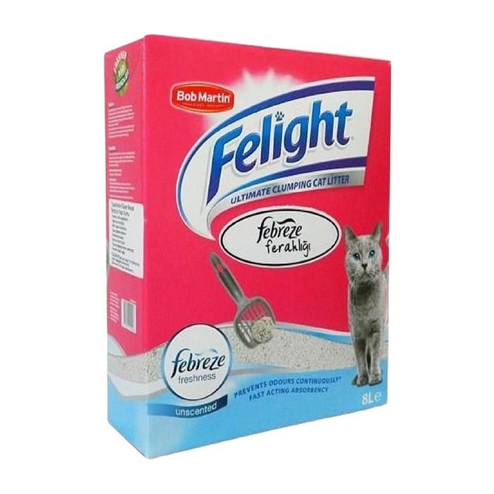 Bob Martin Felight İnce Taneli Febreze Süper Beyaz Bentonit Topaklanan Kedi Kumu (8 L)