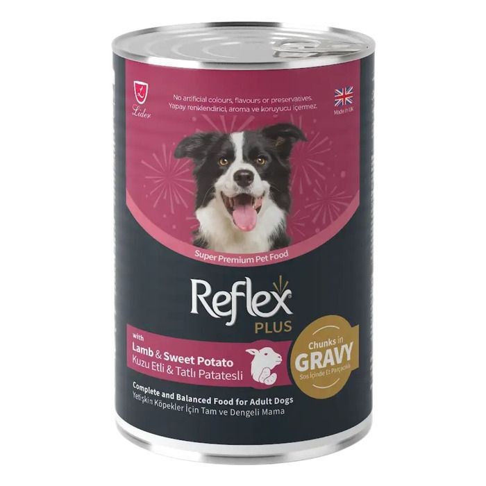 Sos İçinde Et Parçacıklı Kuzu Etli & Tatlı Patatesli Yetişkin Köpek Maması 400 G