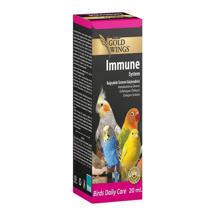 Immune System Kuşlar için Bağışıklık Sistemi Güçlendirici Sıvı Vitamin 20 ml