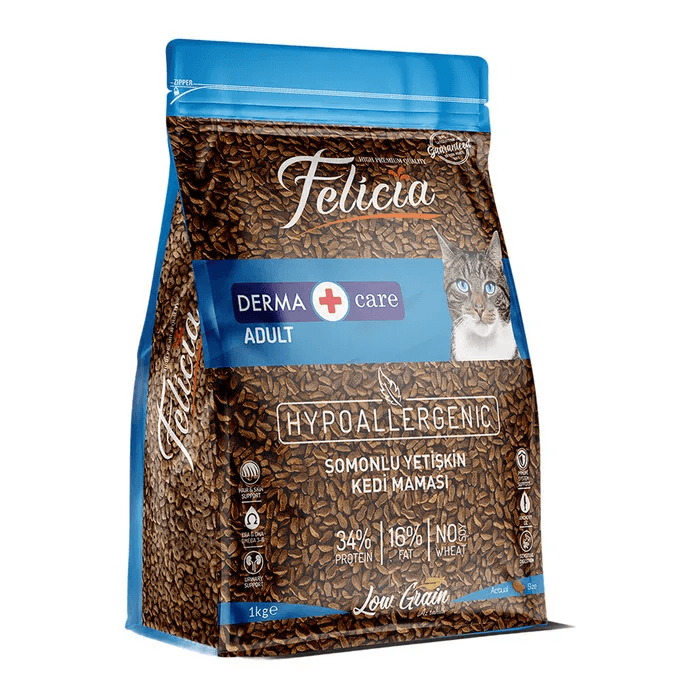 Az Tahıllı Yetişkin Somonlu Hypoallergenic Kedi Maması 1 Kg