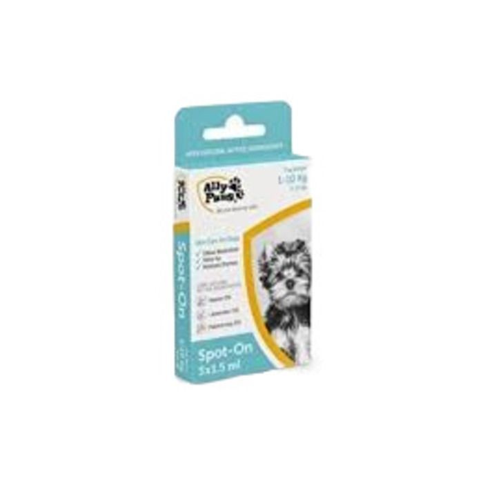 Spot-on 1-10 Kg Köpek Deri Bakımı Bitkisel Ense Damla Dış Parazit 3x1.5 Ml
