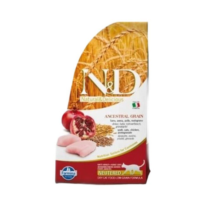 N&D Düşük Tahilli Tavuklu Narli Kısırlaştırılmış Kedi Maması 500