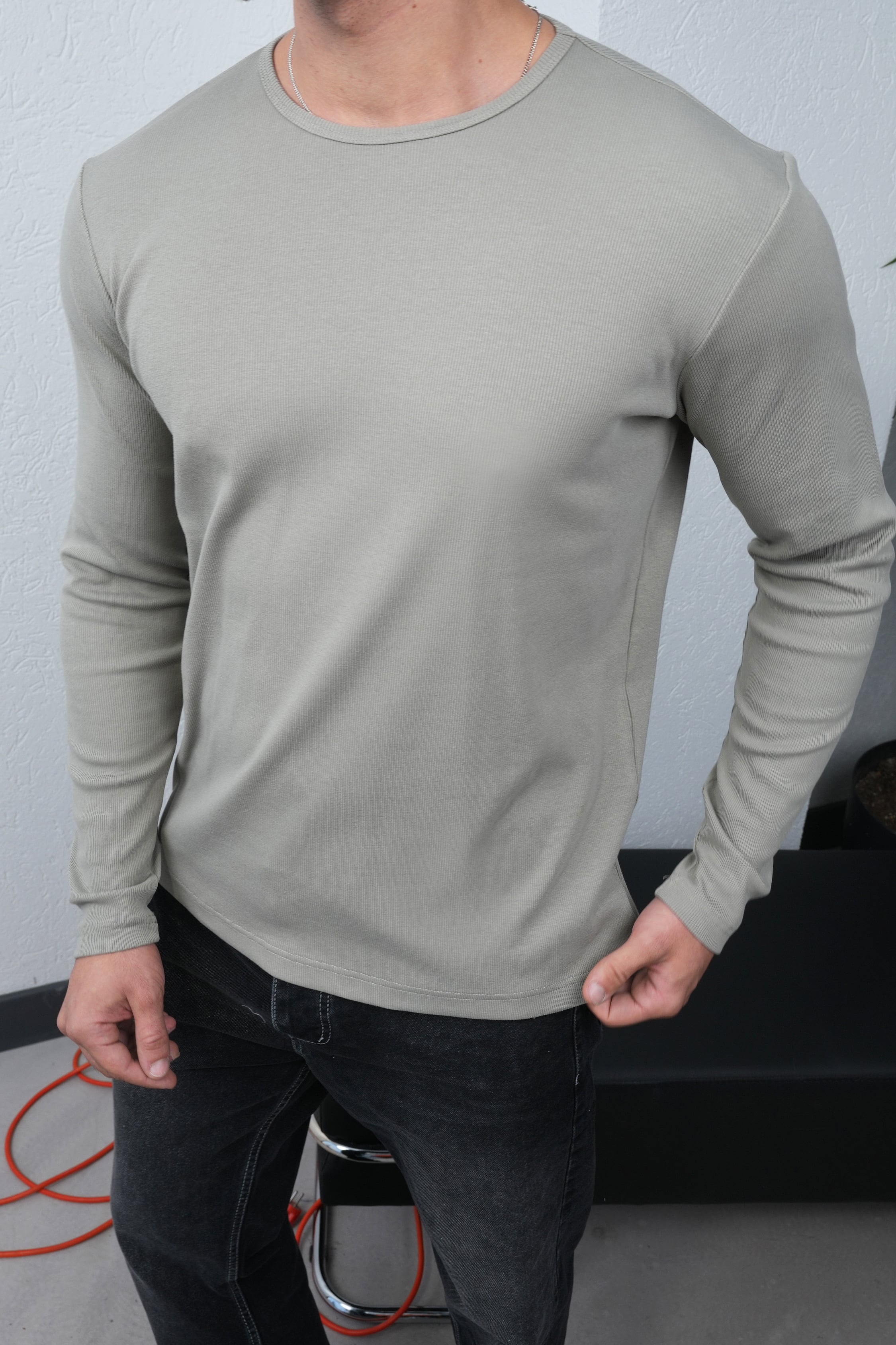 SWT2435 İNCE RİBANA SWEATSHIRT