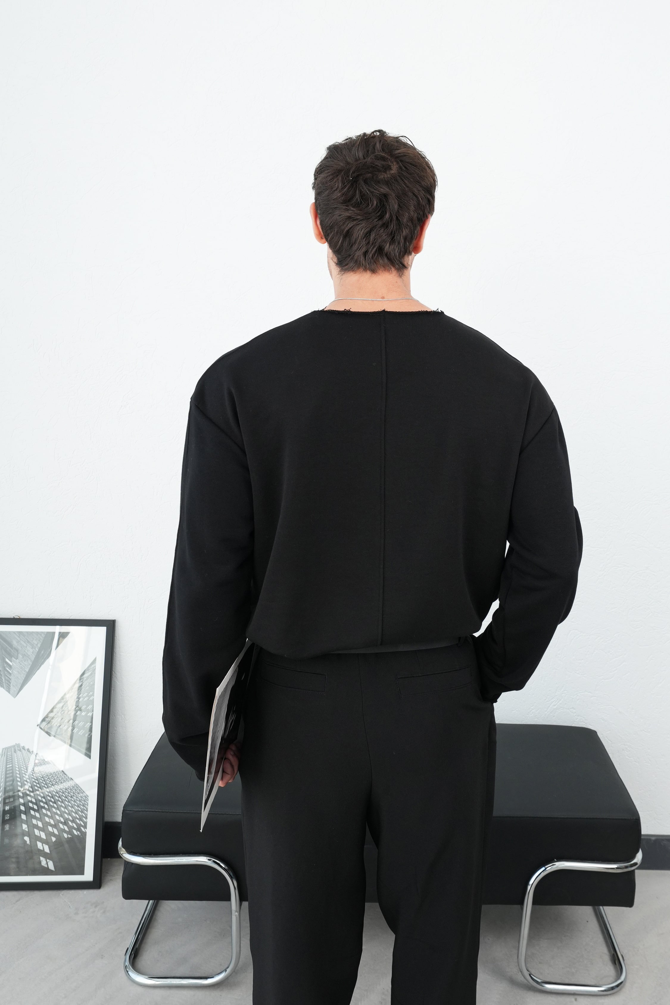 SWT2617 KESİK YAKA SWEATSHIRT
