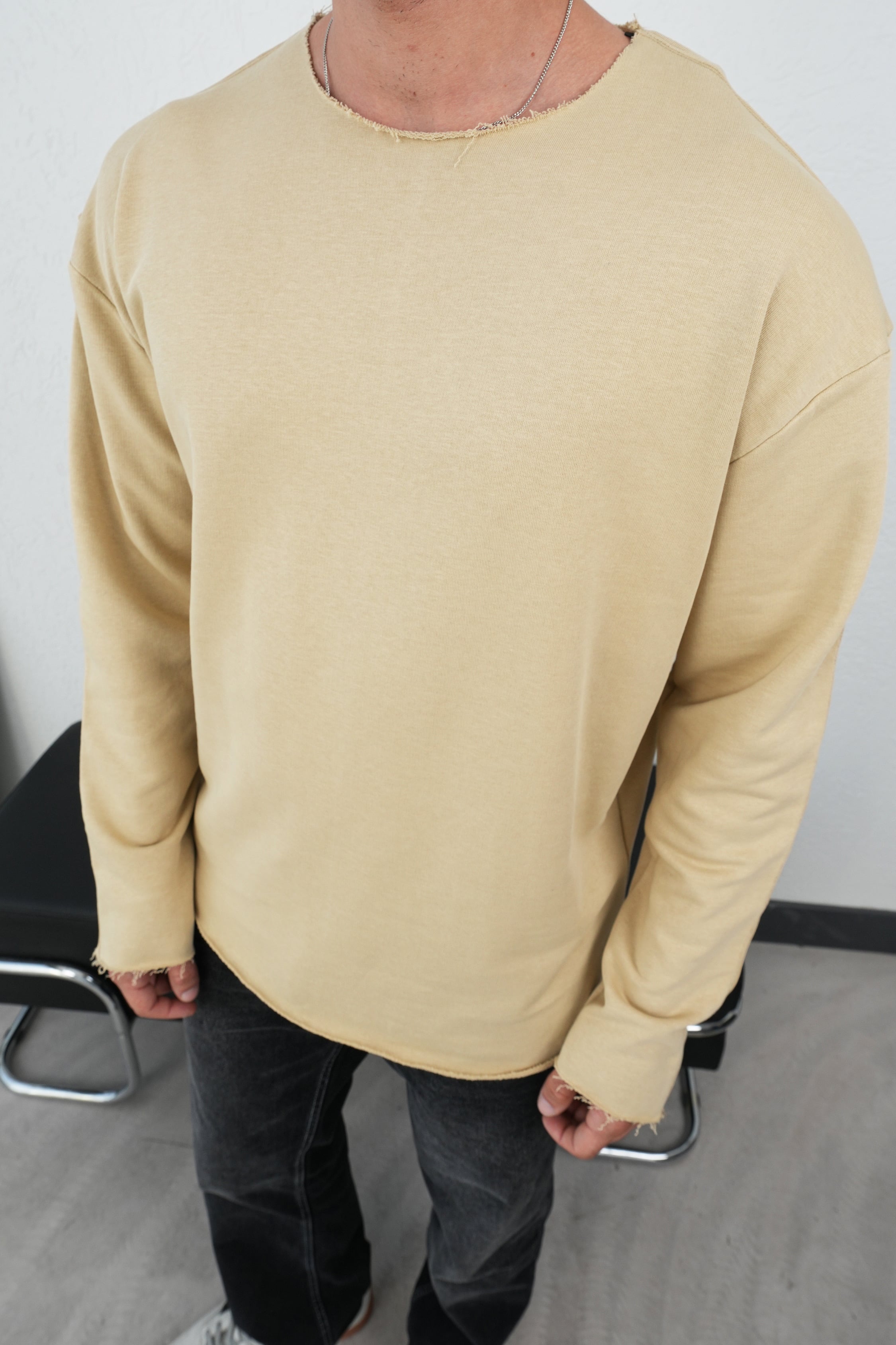 SWT2617 KESİK YAKA SWEATSHIRT