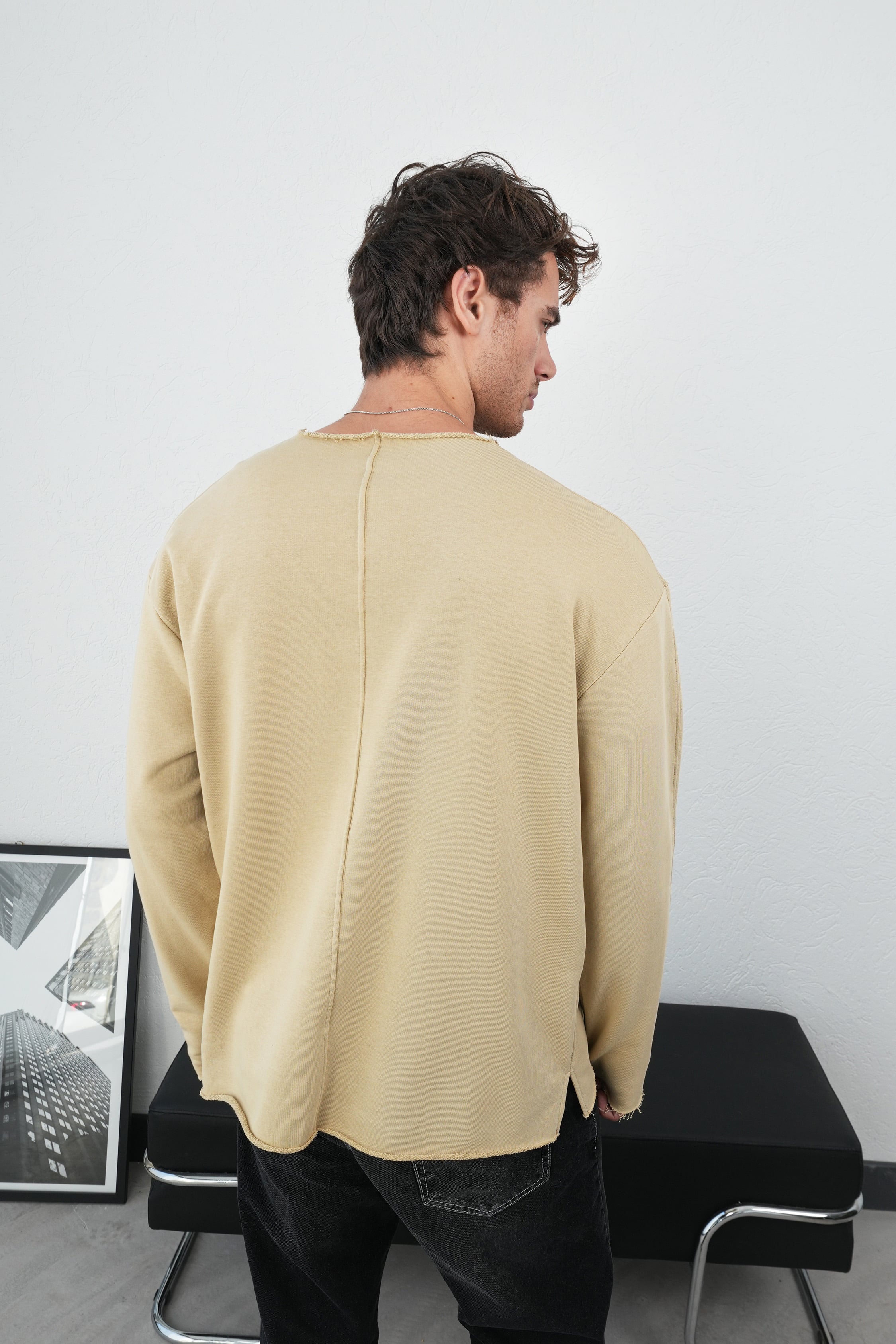 SWT2617 KESİK YAKA SWEATSHIRT