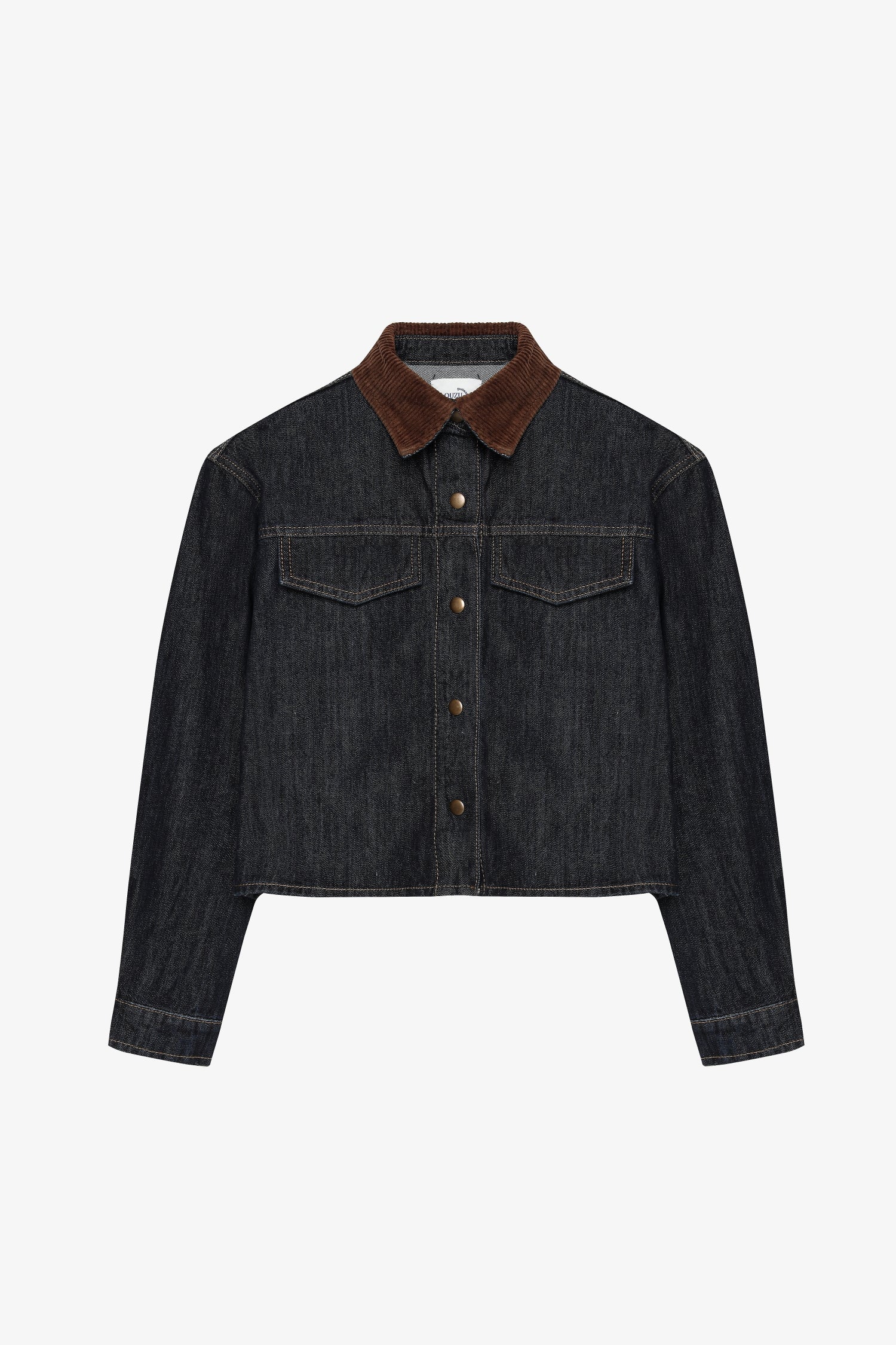 CKT00947 KADİFE YAKALI JEAN CEKET