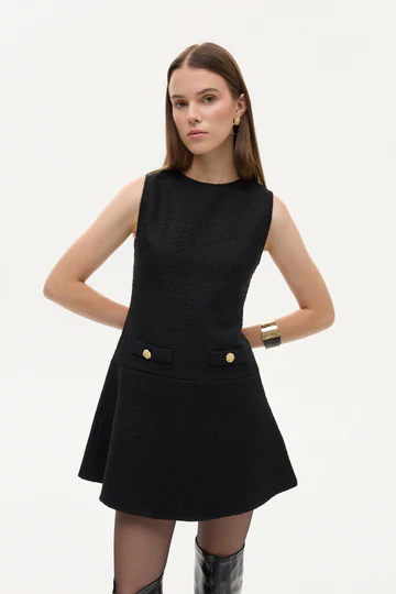 ELB00928 KOLSUZ PÜSKÜLLÜ ELBİSE