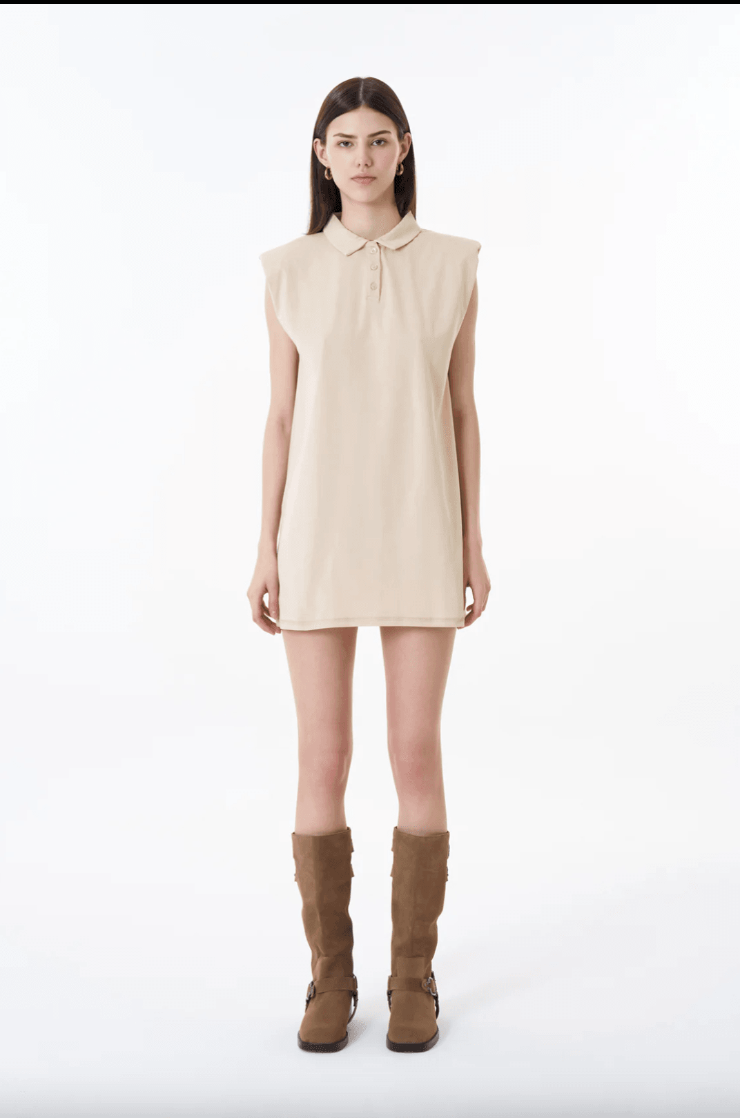 ELB00010 KOLSUZ POLO YAKA ELBİSE