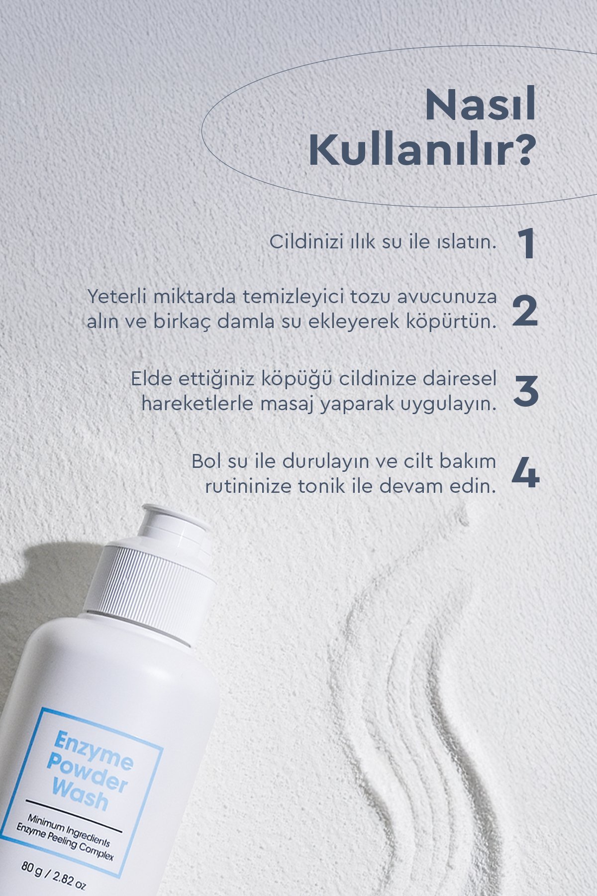 Bibimcos Enzyme Powder Wash 80gr - Arındırıcı Toz Temizleyici
