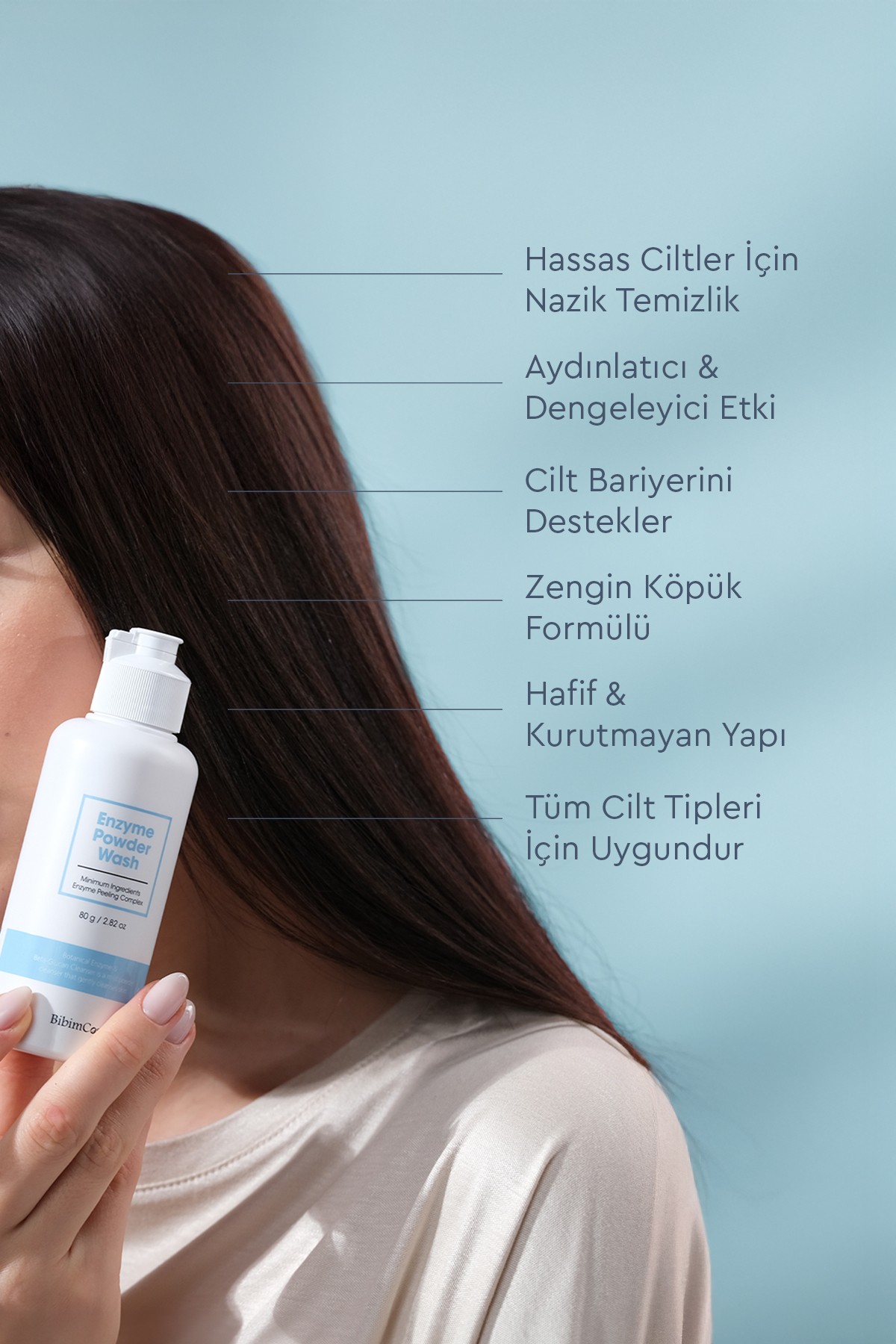 Bibimcos Enzyme Powder Wash 80gr - Arındırıcı Toz Temizleyici