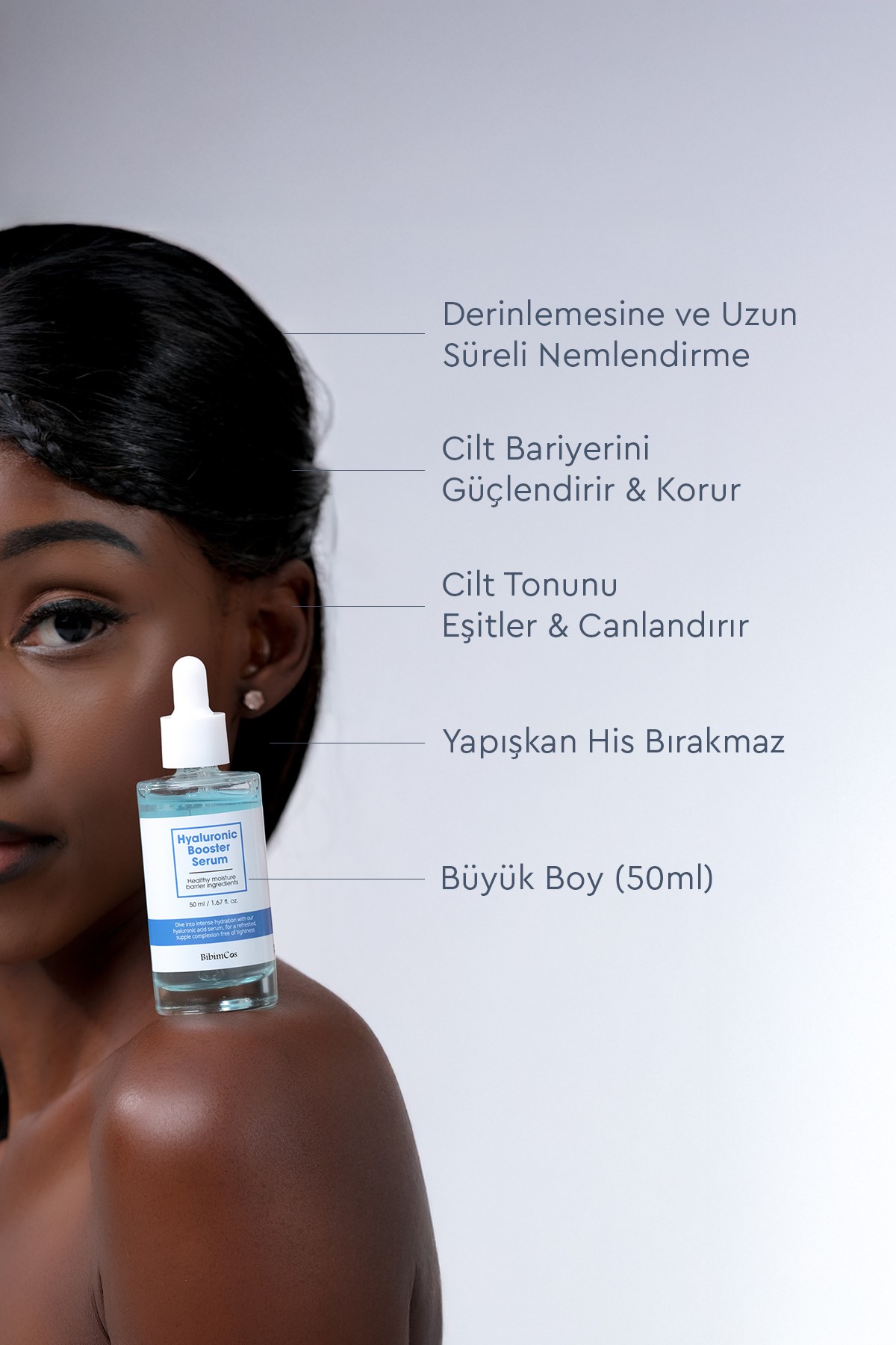 Bibimcos Hyaluronic Booster Serum 50ml - Yoğun Nemlendirici Serum