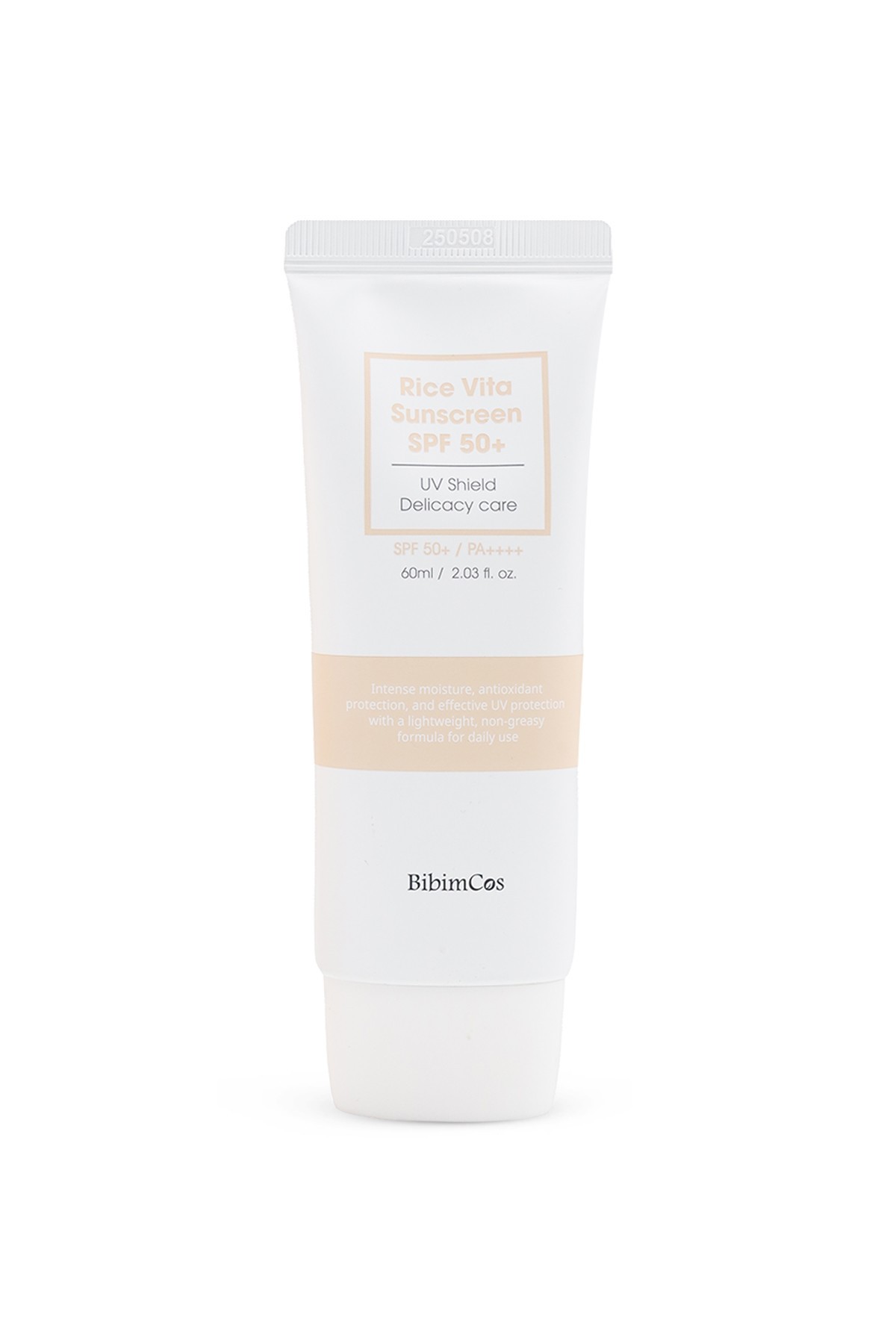 Bibimcos Rice Vita Sunscreen SPF 50+ PA++++ 60ml - Yüksek Koruyuculu Aydınlatıcı Güneş Kremi