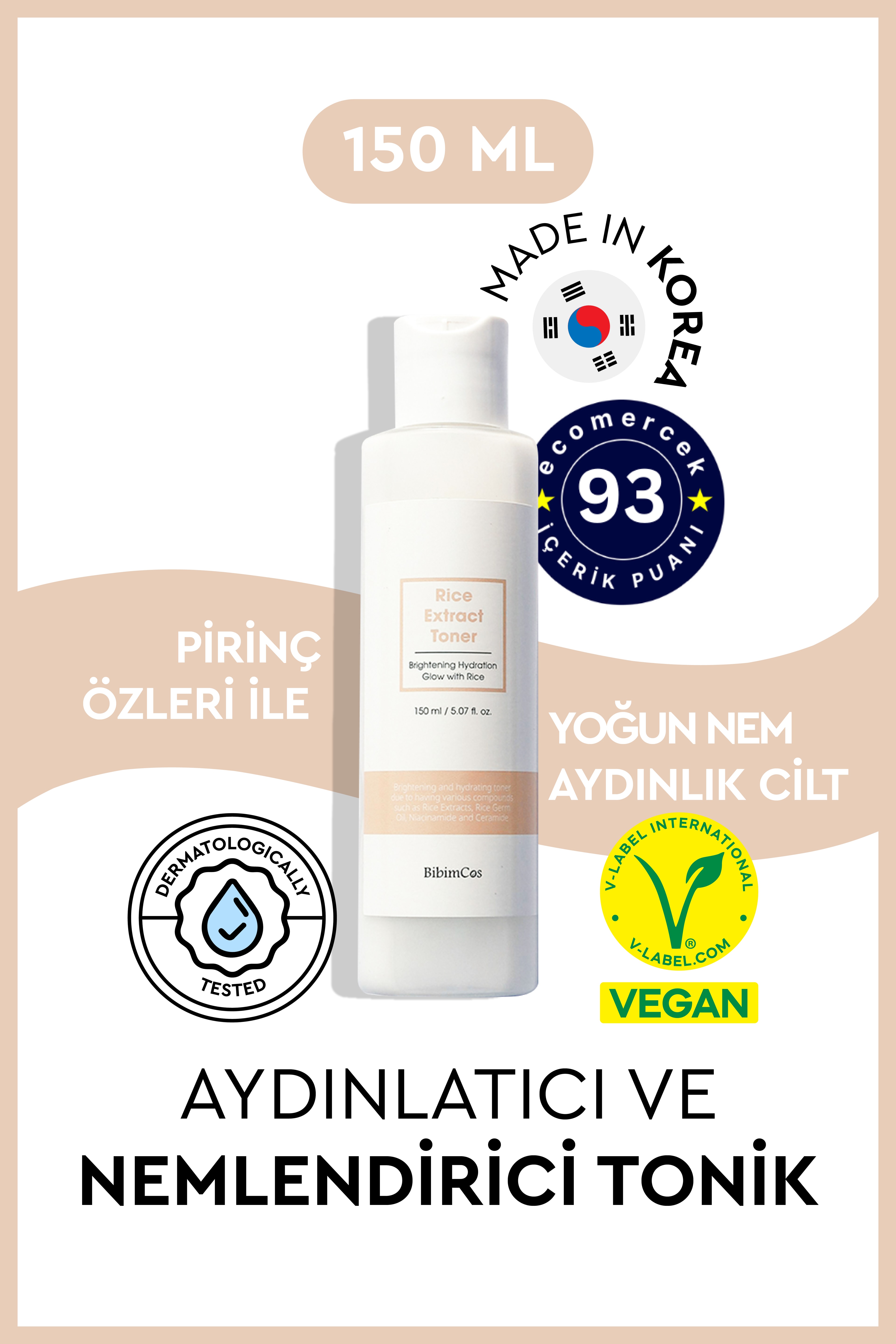 Bibimcos Rice Extract Toner 150ml