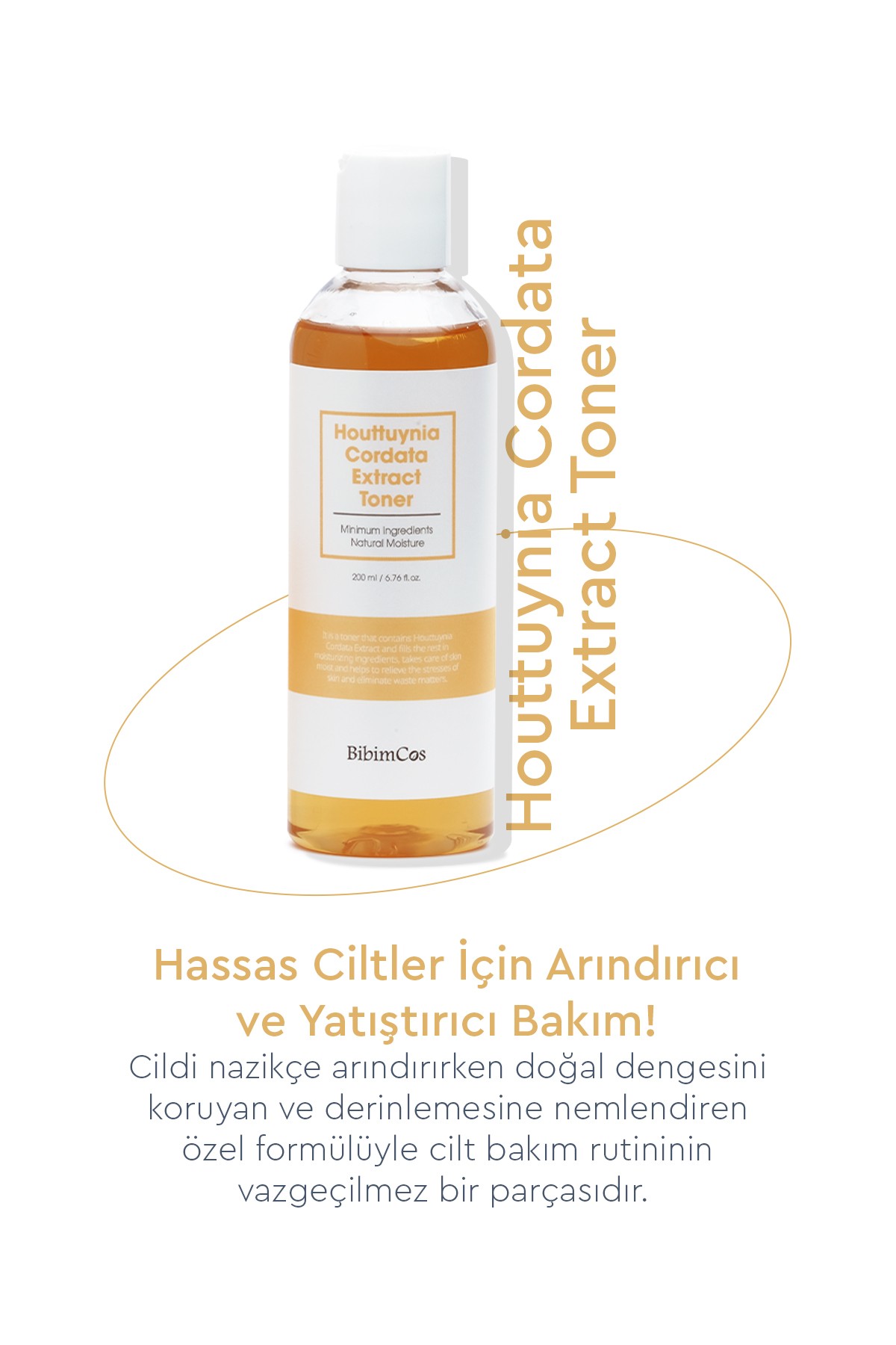 Bibimcos Houttuynia Cordata Extract Toner 200ml - Houttuynia Cordata Ekstreli Arındırıcı Tonik