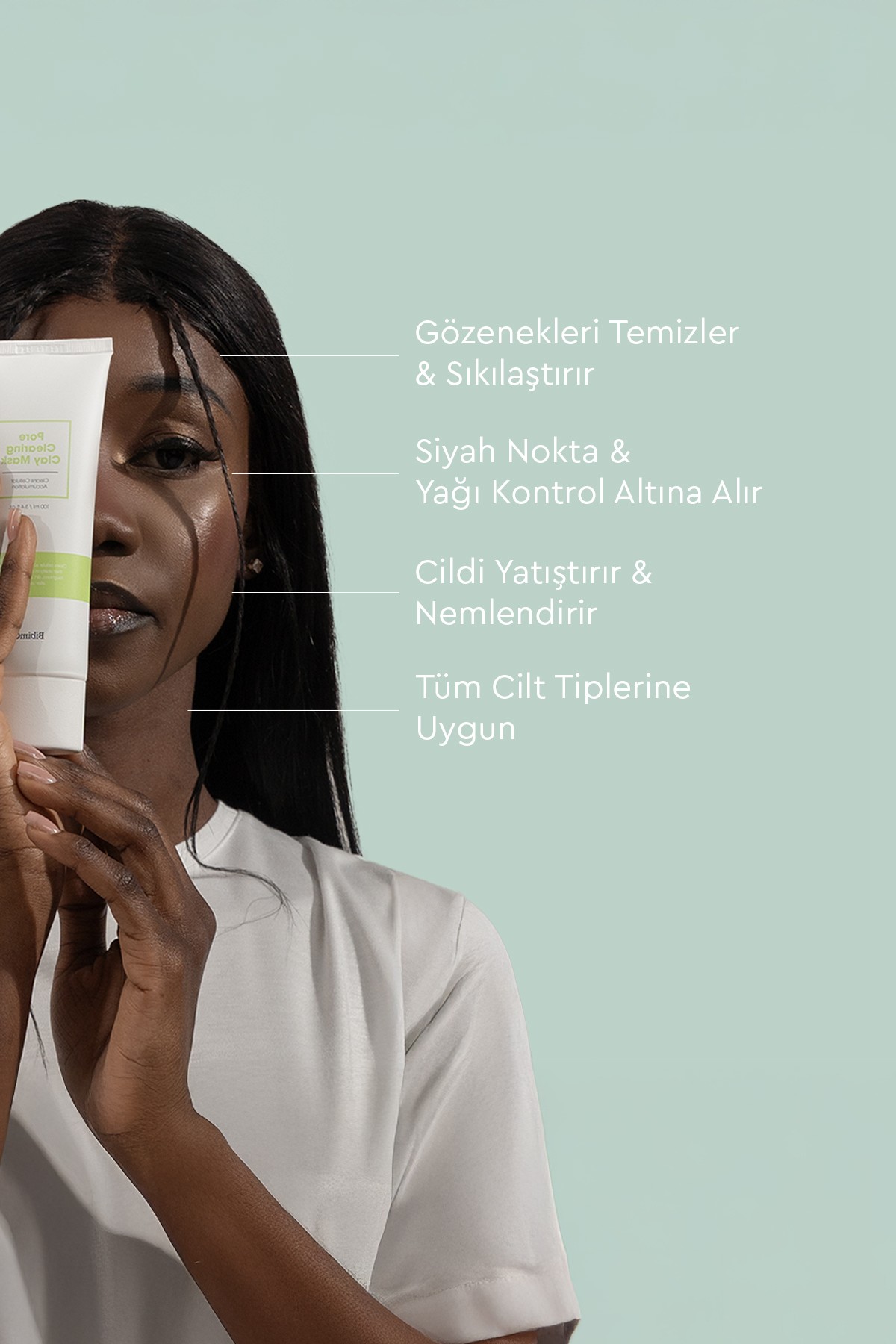 Bibimcos Pore Clearing Clay Mask 100 ml - Gözenek Temizliğine Özel Kil Maskesi 