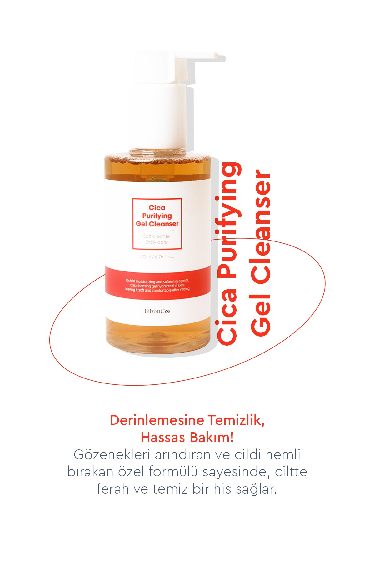Bibimcos Purifying Gel Cleanser 200ml - Cilt Yatıştırıcı Jel Temizleyici