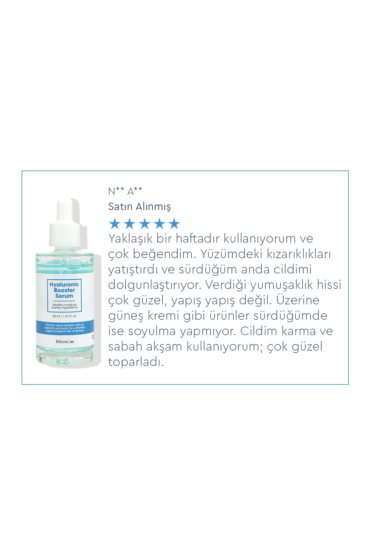 Bibimcos Hyaluronic Booster Serum 50ml - Yoğun Nemlendirici Serum