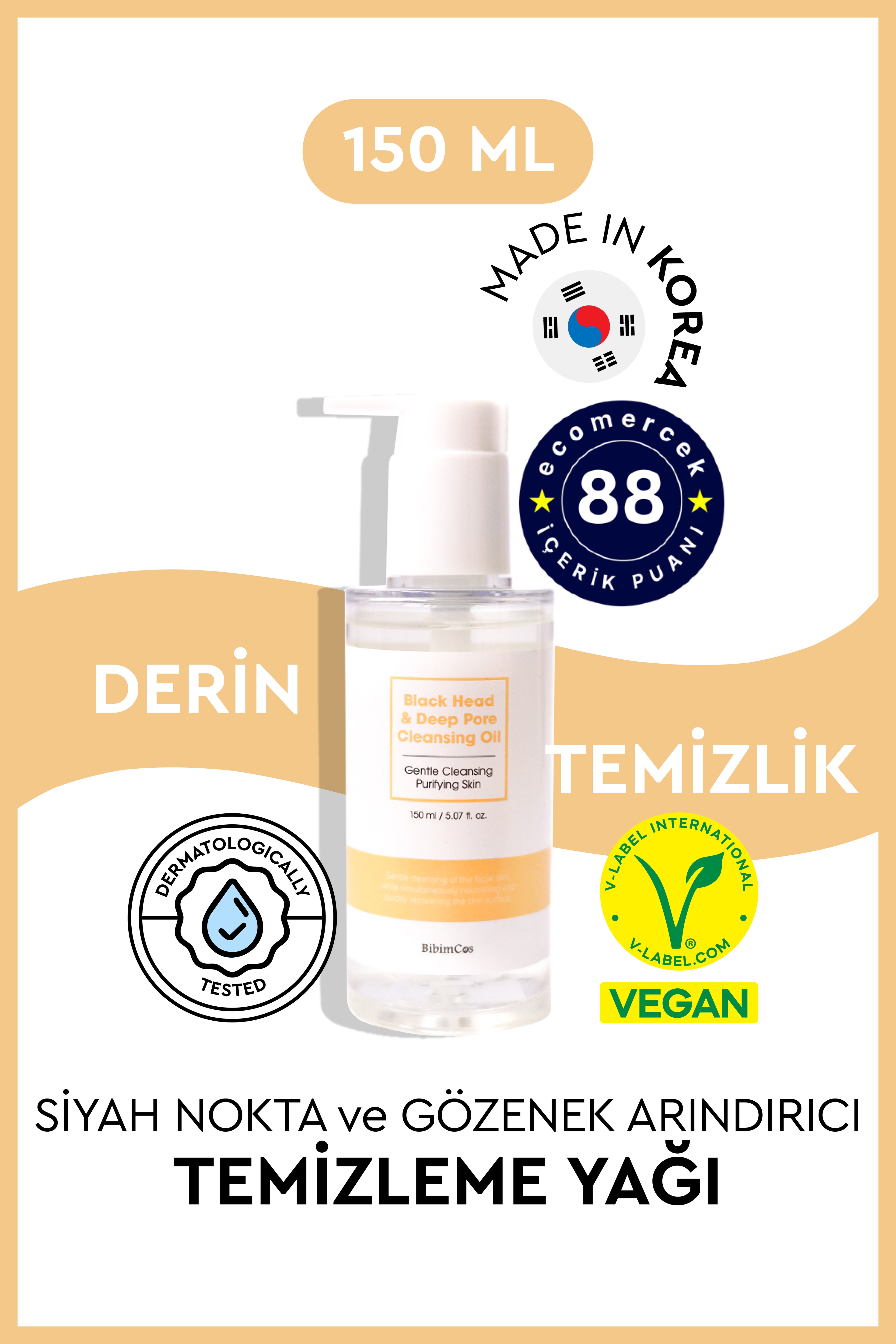 Bibimcos Black Head&Deep Pore Cleansing Oil 150ml 