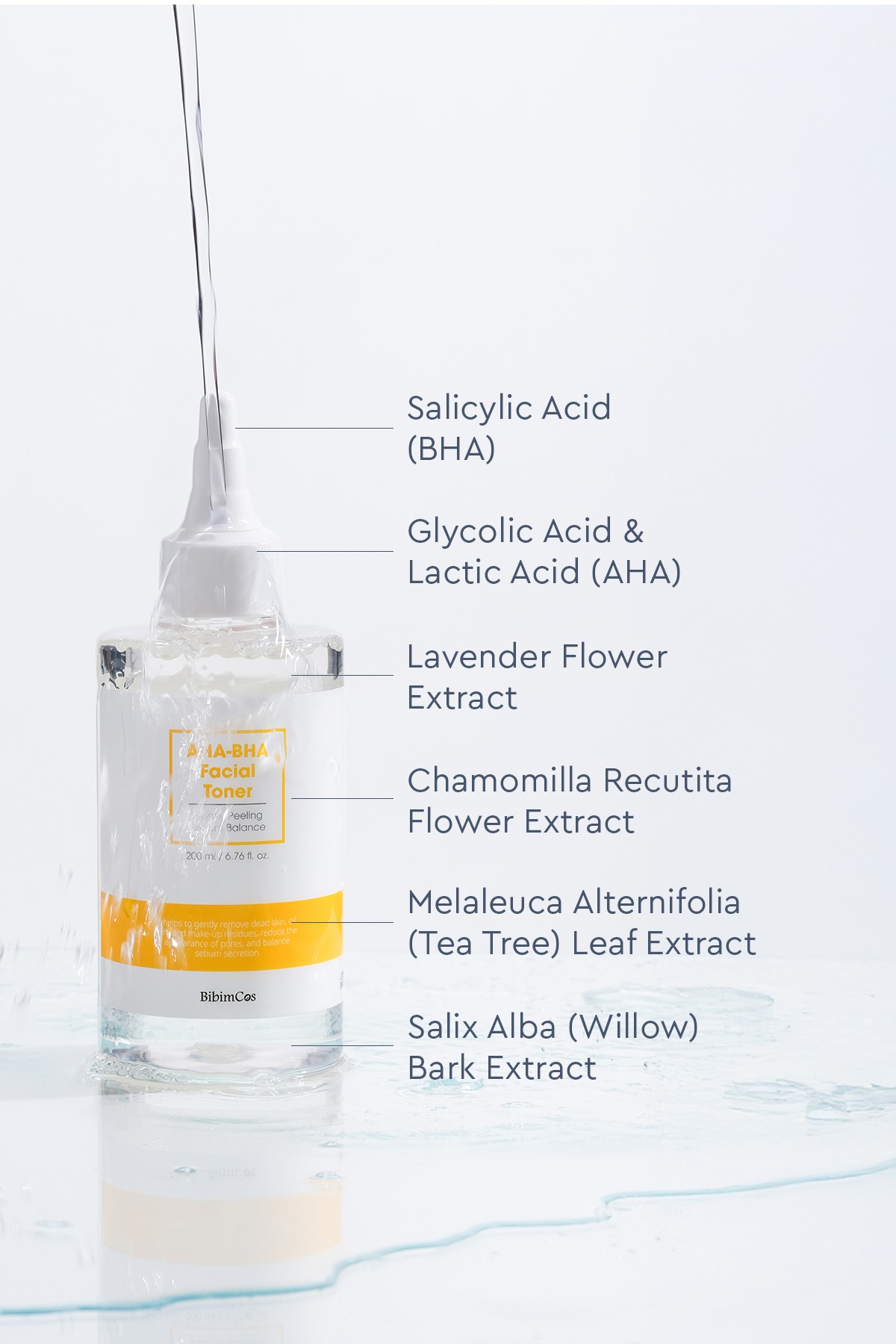 Bibimcos AHA-BHA Facial Toner 200ml 