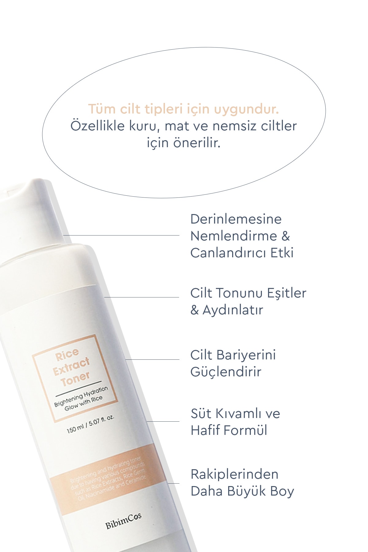 Bibimcos Rice Extract Toner 150ml