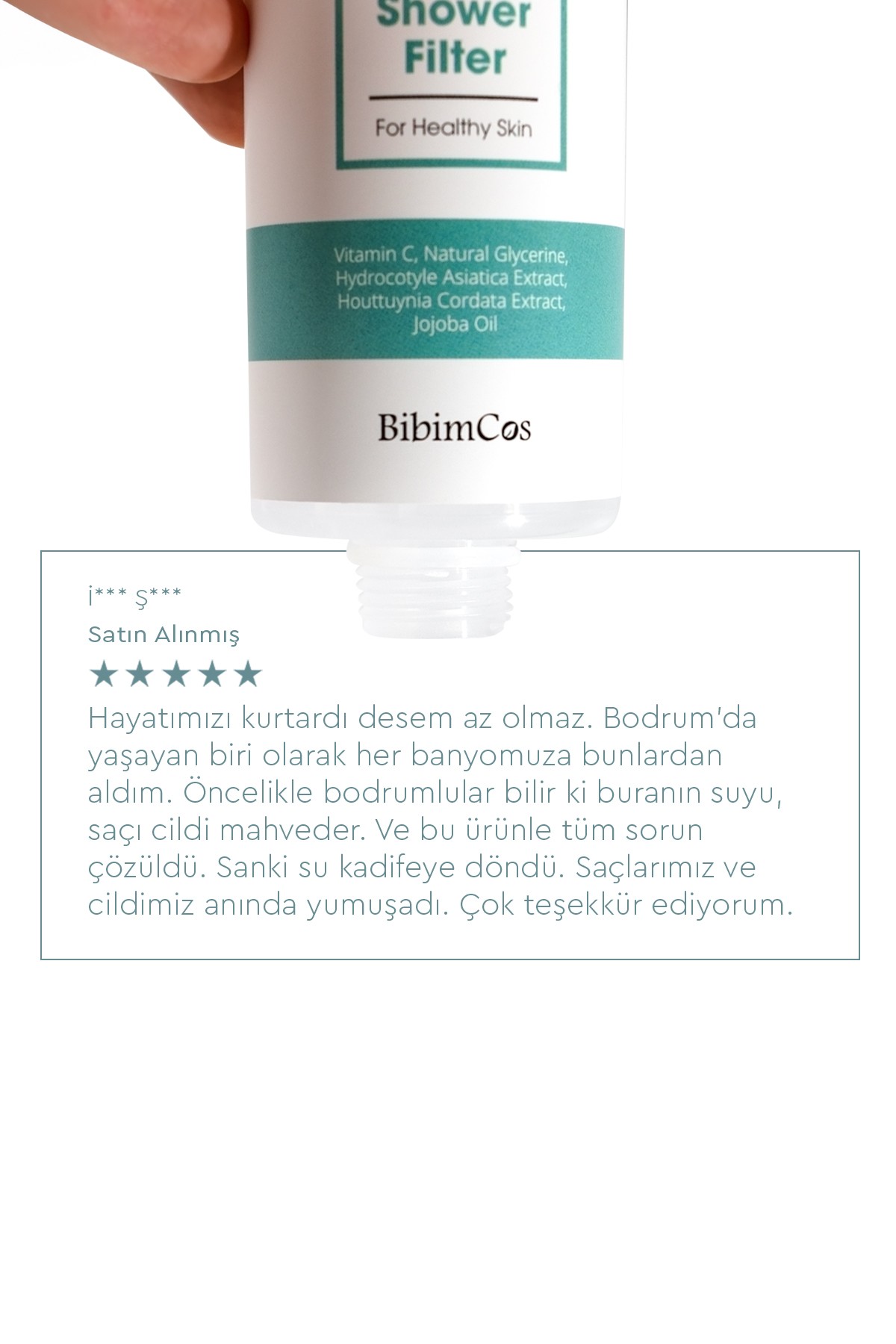 Bibimcos Madeca Shower Filter - Cilt Nemlendirici ve Besleyici Duş Filtresi