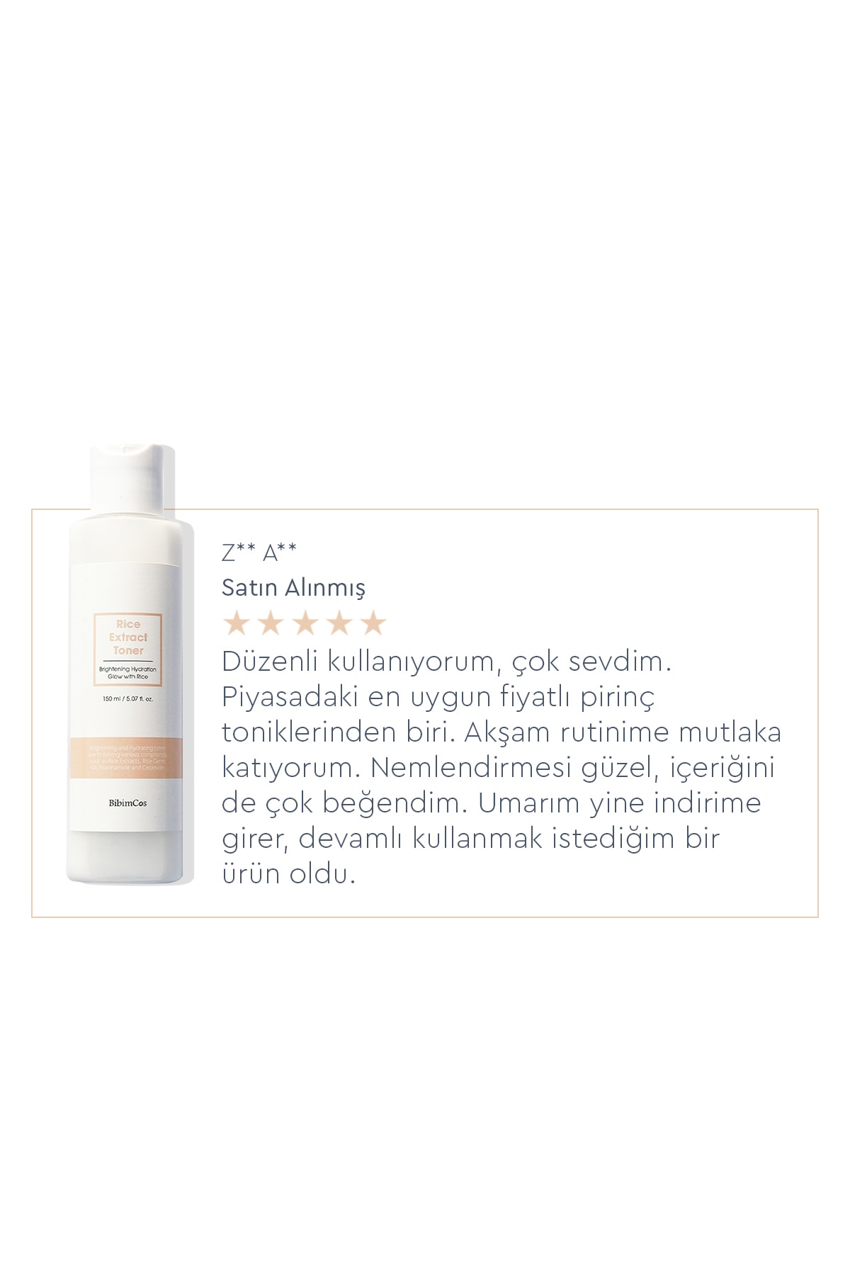 Bibimcos Rice Extract Toner 150ml