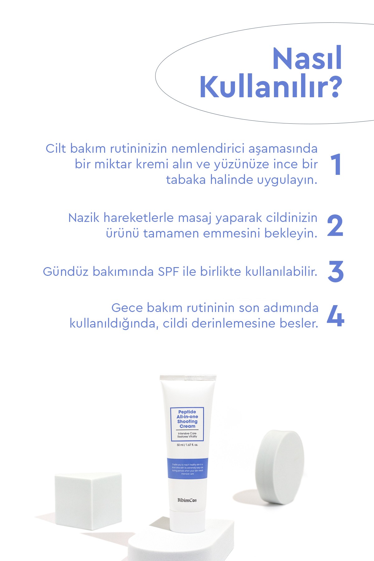 Bibimcos All-in-one Shooting Cream - Yoğun Nemlendirici Krem 50ml