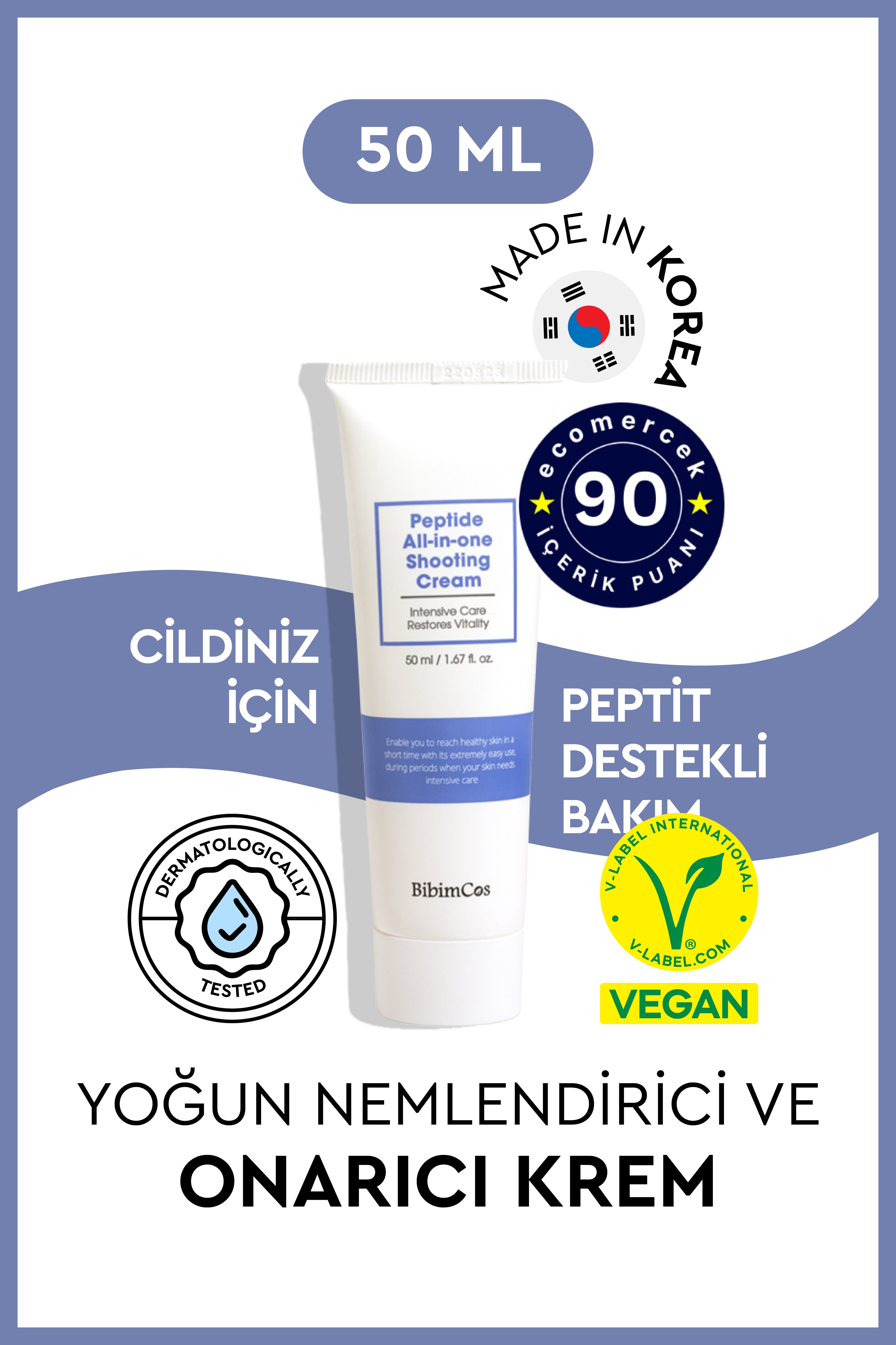 Bibimcos All-in-one Shooting Cream - Yoğun Nemlendirici Krem 50ml