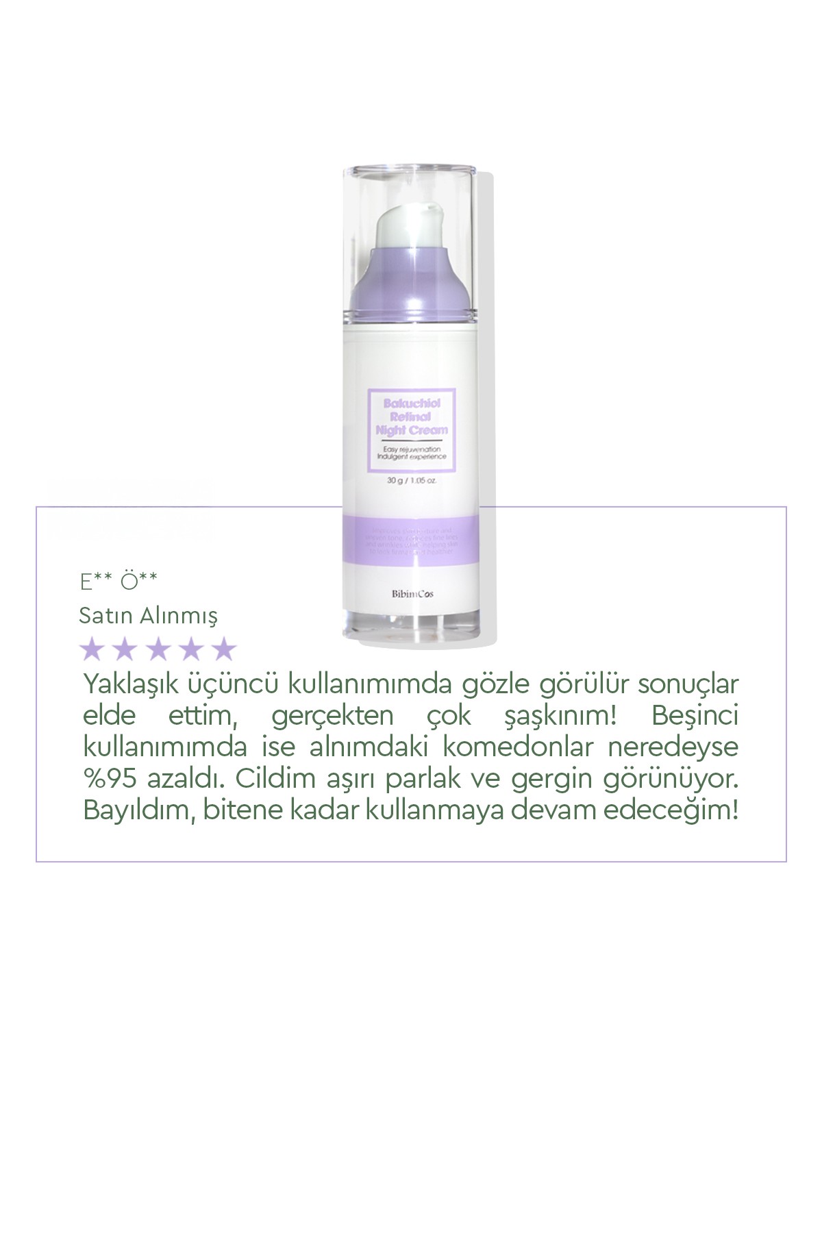 Bibimcos Bakuchiol - Retinal Night Cream 30gr - Bakuchiol - Retinol Gece Kremi