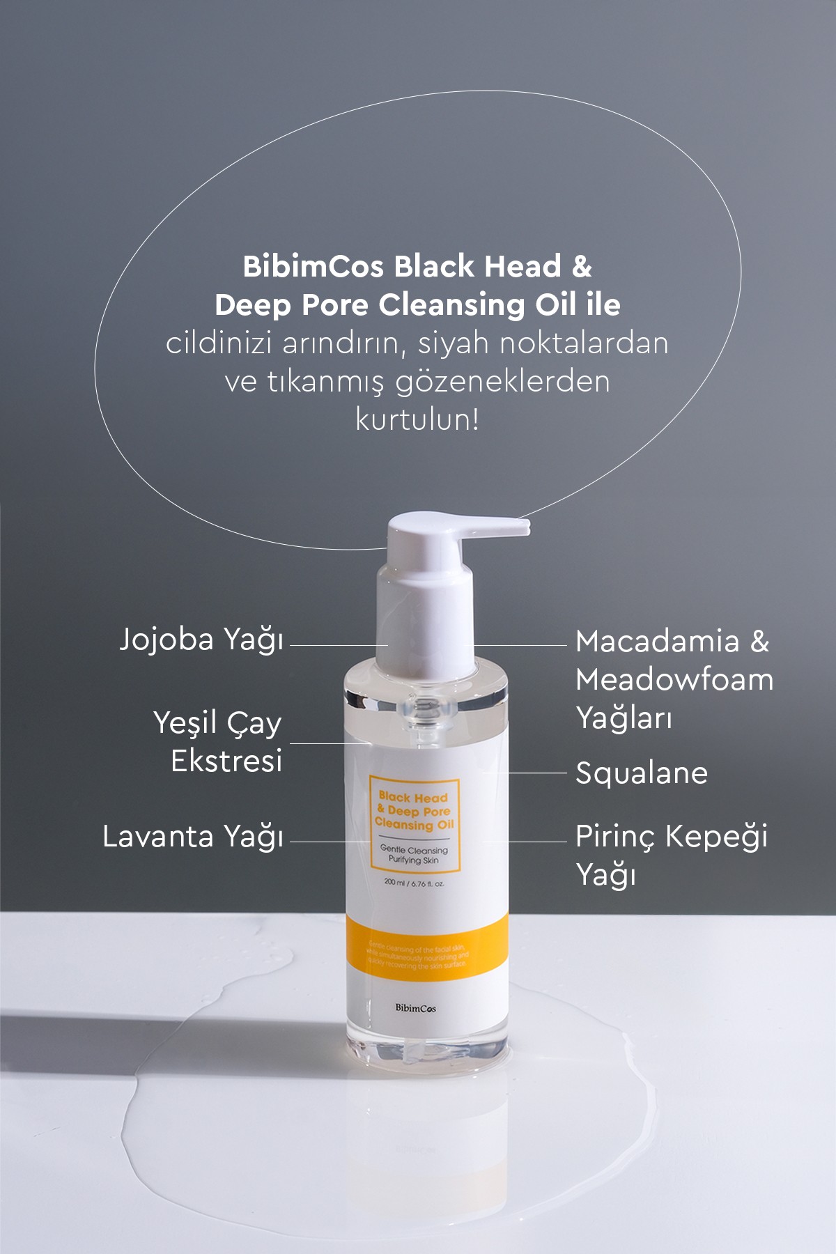 Bibimcos Black Head&Deep Pore Cleansing Oil 150ml 