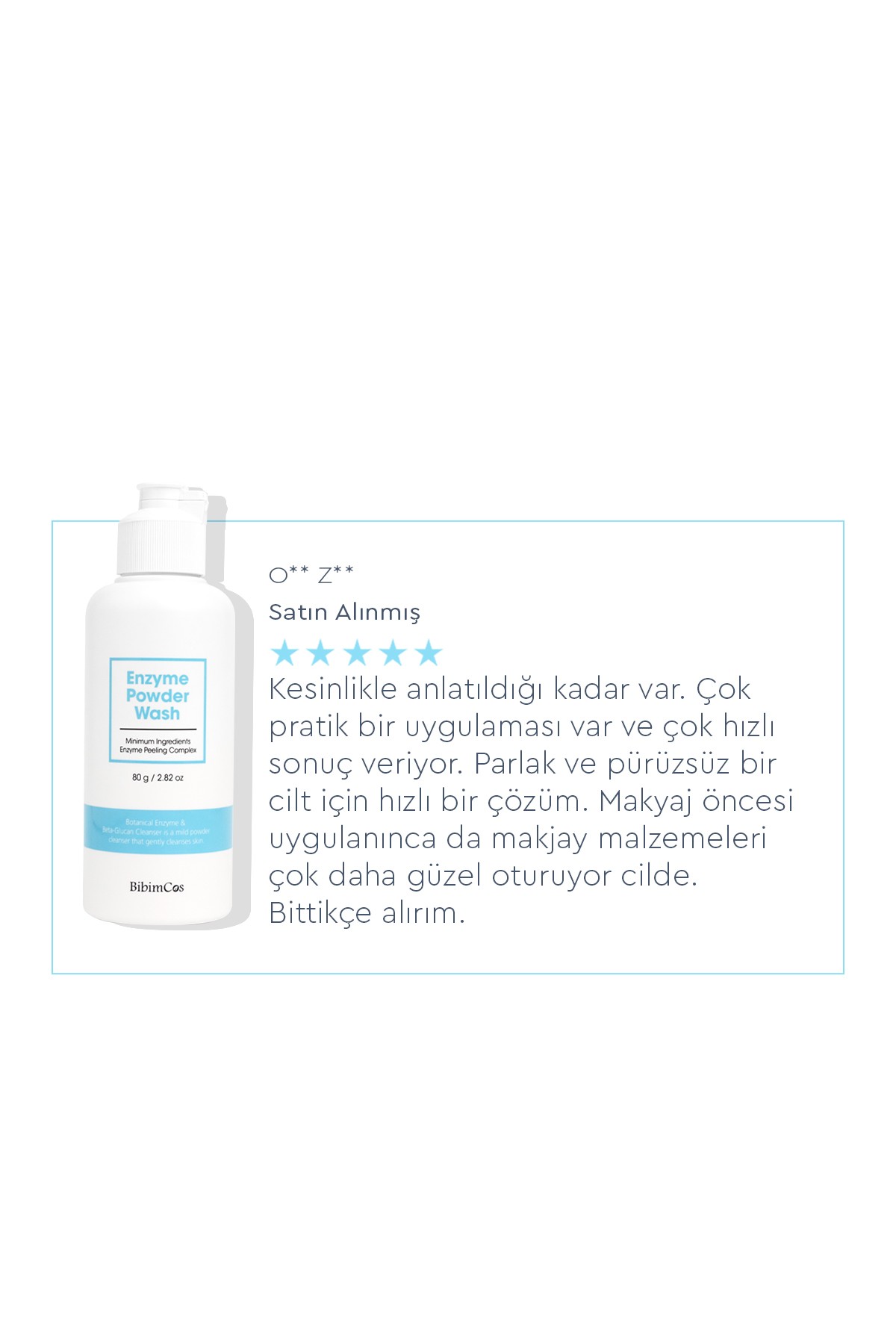 Bibimcos Enzyme Powder Wash 80gr - Arındırıcı Toz Temizleyici