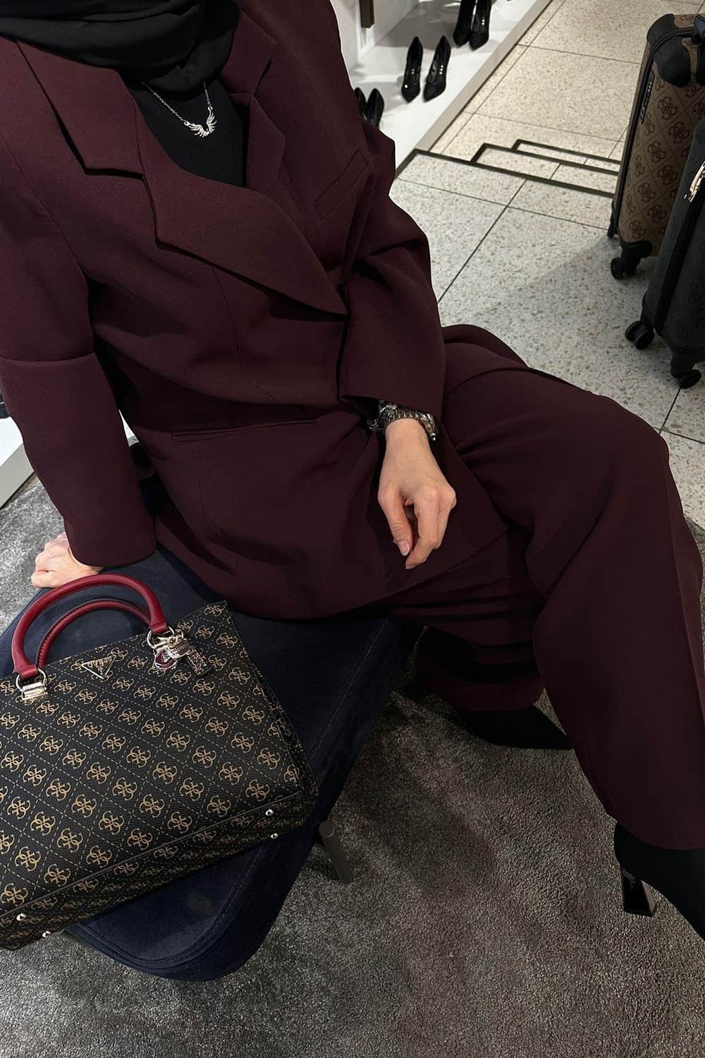 Blazer Ceket Takım - Bordo