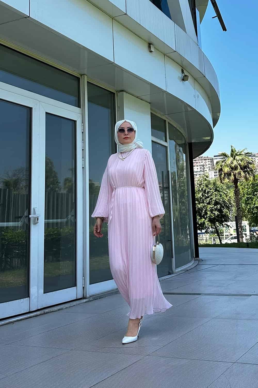 Piliseli  Premium Elbise Noi   - Pembe