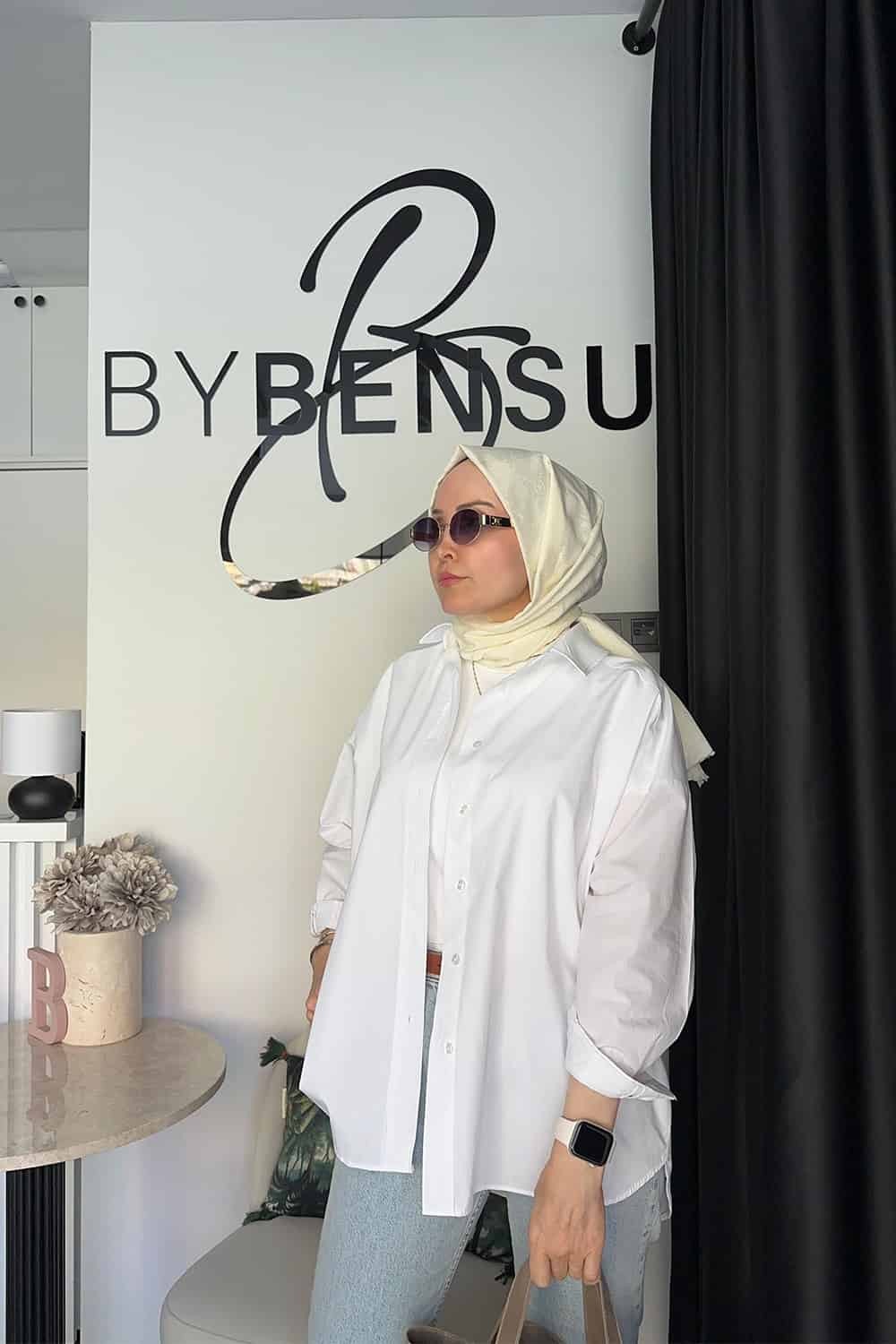 Oversize Gömlek - Beyaz