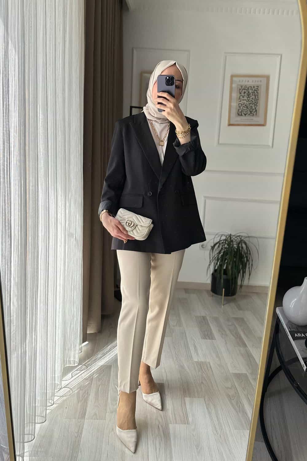 Mia Kumaş Pantalon - Bej