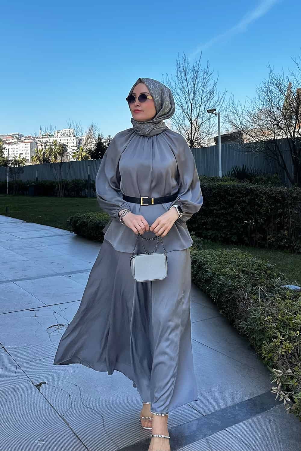 Saten Etek Gömlek takım