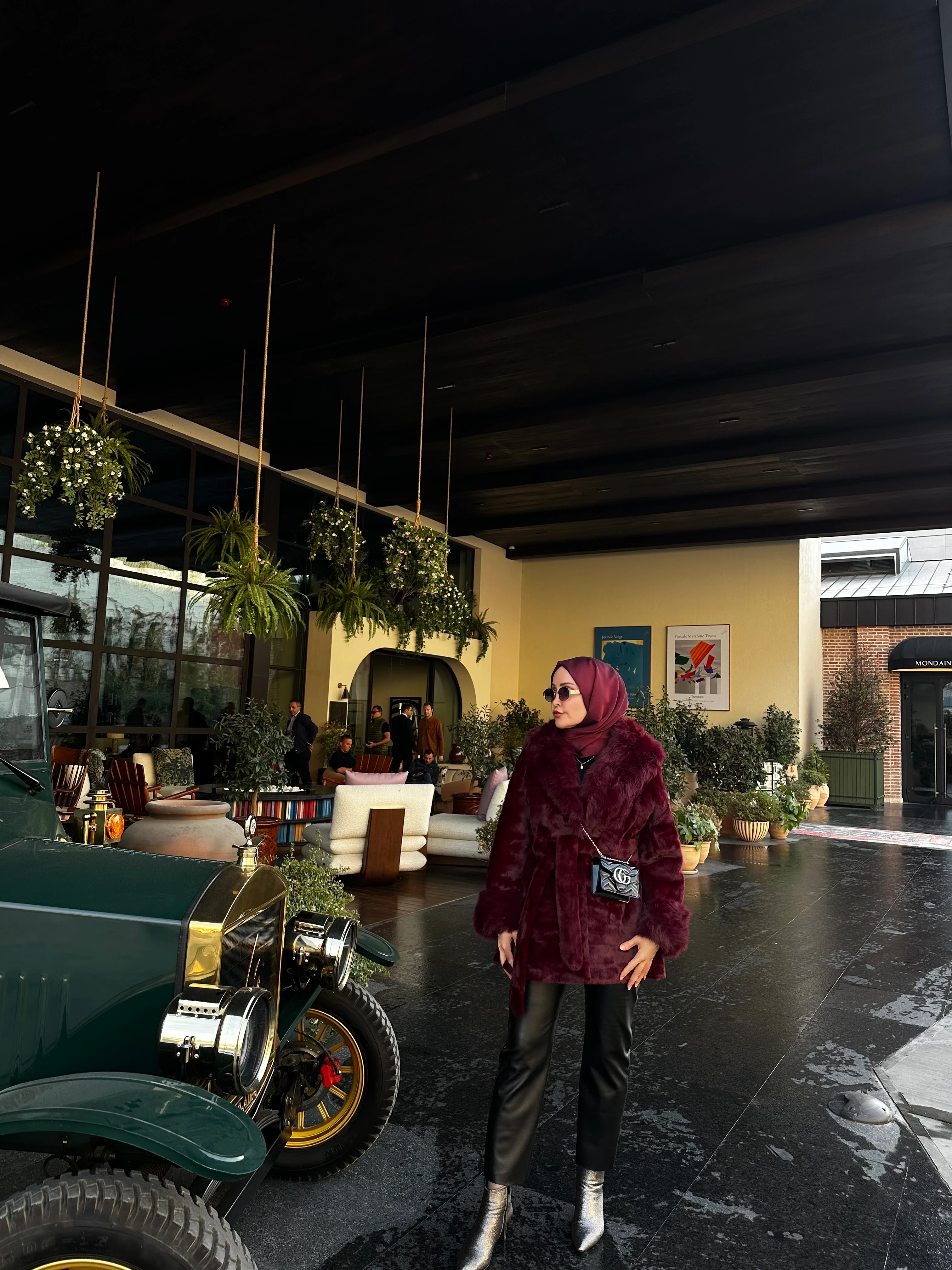 Orjinal Alpaka Kürk Bordo